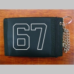 Six Seven 67 pevná textilná peňaženka s retiazkou a karabínkou, tlačené logo Six Seven 67 pevná textilná peňaženka s retiazkou a karabínkou, tlačené logo